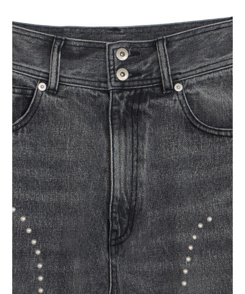 STUDS DETAIL STRAIGHT DENIM PANTS（デニムパンツ）｜Ameri