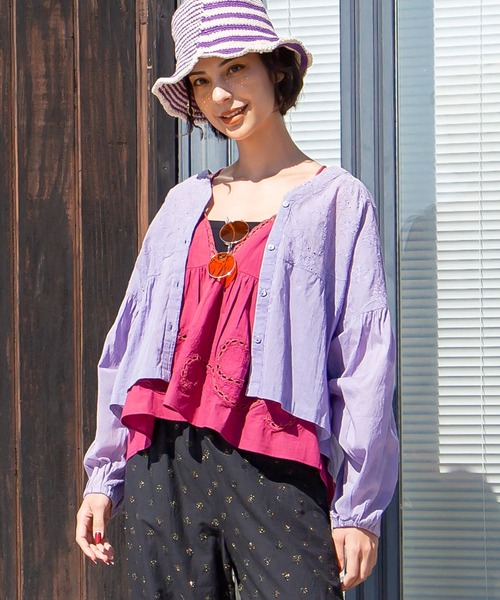 ブラウス シャツ 「チャイハネ」アワセム刺繍ブラウス レディース チャイハネ】アワセム刺繍ブラウス（シャツ/ブラウス