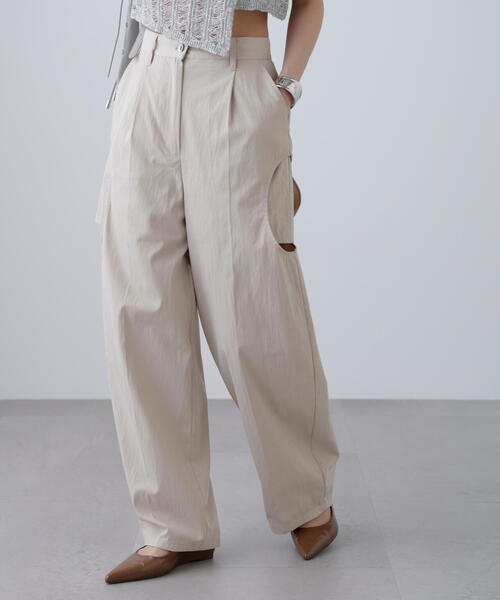 FREE'S MART（フリーズマート）の「◆サイドサークルカットパンツ（その他パンツ・レディース・ベージュ/ブラウン・SMALL/MEDIUM）」の8枚目の写真