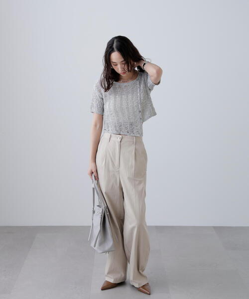 FREE'S MART（フリーズマート）の「◆サイドサークルカットパンツ（その他パンツ・レディース・ベージュ/ブラウン・SMALL/MEDIUM）」の4枚目の写真