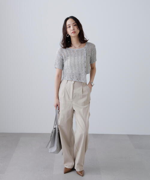 FREE'S MART（フリーズマート）の「◆サイドサークルカットパンツ（その他パンツ・レディース・ベージュ/ブラウン・SMALL/MEDIUM）」の3枚目の写真