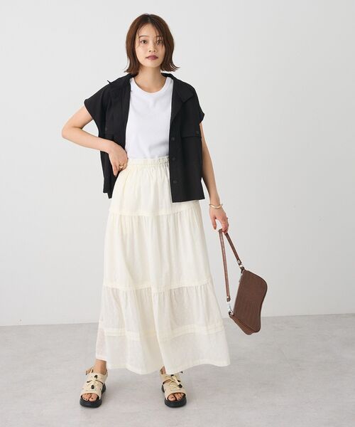 CRAFT STANDARD BOUTIQUE（クラフトスタンダードブティック）の「前後2Wayタンクトップ（タンクトップ・レディース・オフホワイト/杢グレー/ブラック/パープル・FREE）」の12枚目の写真