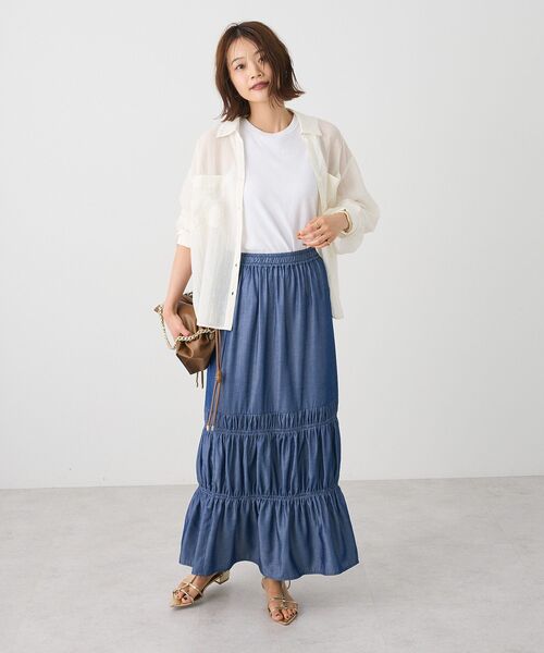 CRAFT STANDARD BOUTIQUE（クラフトスタンダードブティック）の「前後2Wayタンクトップ（タンクトップ・レディース・オフホワイト/杢グレー/ブラック/パープル・FREE）」の13枚目の写真