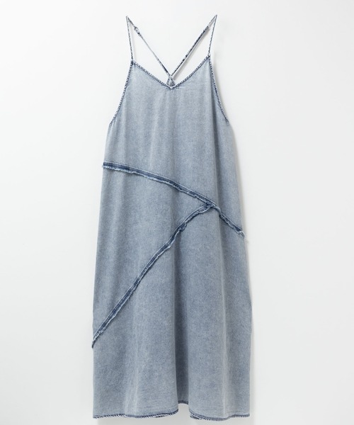 NAVY（ネイビー）の「nAvy 毎日はきたくなるデニム「マイデニ」 イージーキャミワンピース（ワンピース・レディース・ブルー系その他/ケミカルウォッシュ・S/M/L）」の12枚目の写真