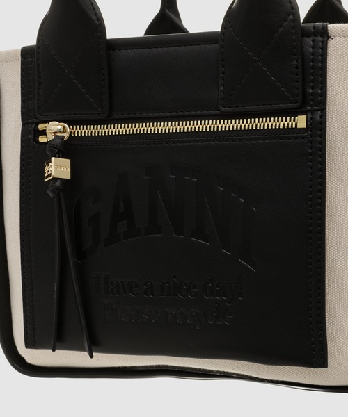 GANNI（ガニー）の「Small Pocket Tote Canvas（トートバッグ・レディース・ブラック・ONE SIZE）」の13枚目の写真