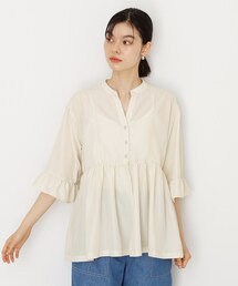 THE SHOP TK | フリルチュニックブラウス【洗濯機OK】(シャツ/ブラウス)