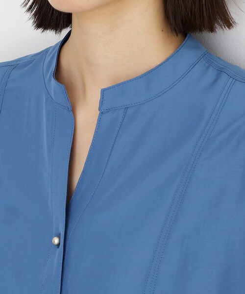 THE SHOP TK （ザ ショップ ティーケー ）の「フリルチュニックブラウス【洗濯機OK】（シャツ/ブラウス・レディース・ブルー/アイボリー/スミクロ・13/12）」の19枚目の写真