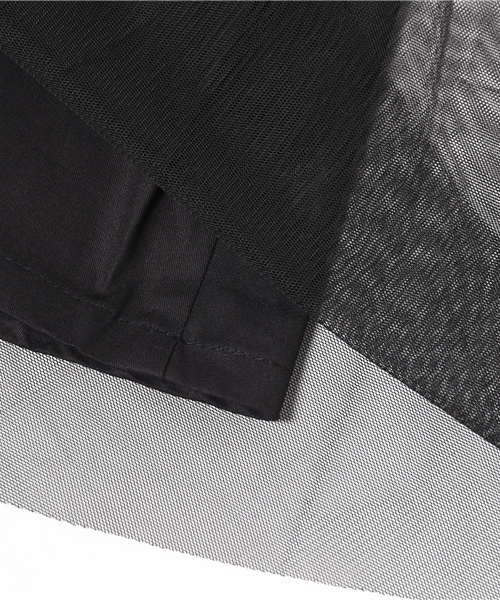 LOWRYS FARM(ローリーズファーム)の「チュールギャザーミディスカート 705395(スカート・レディース・オフホワイト/ブラック/グレー・FREE)」の10枚目の写真