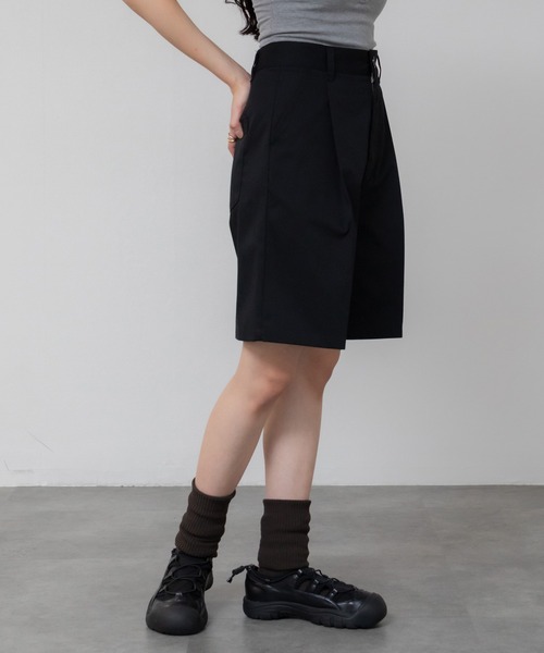 ツイルハーフパンツ/ボトムス センタープレス ショートパンツ ショーツ