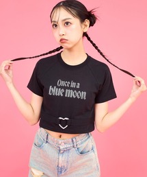 ANAPR+S ハート バックル付 ラインストーン ミニ トップス Tシャツ