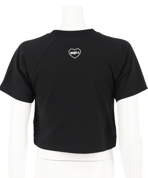 ANAP GiRL(アナップガール)の「ANAPR+S ハート バックル付 ラインストーン ミニ トップス Tシャツ(Tシャツ/カットソー・キッズ・ライトピンク/ブラック/ホワイト・M/S/XS)」の14枚目の写真