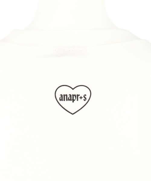 ANAP GiRL(アナップガール)の「ANAPR+S ハート バックル付 ラインストーン ミニ トップス Tシャツ(Tシャツ/カットソー・キッズ・ライトピンク/ブラック/ホワイト・M/S/XS)」の18枚目の写真