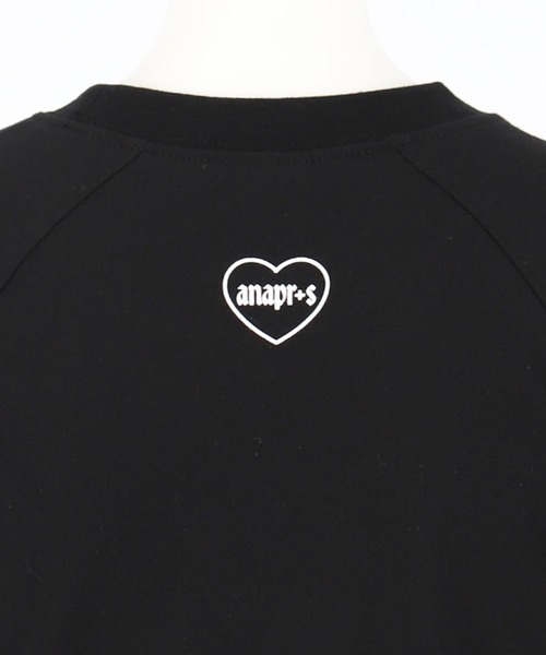 ANAP GiRL(アナップガール)の「ANAPR+S ハート バックル付 ラインストーン ミニ トップス Tシャツ(Tシャツ/カットソー・キッズ・ライトピンク/ブラック/ホワイト・M/S/XS)」の19枚目の写真