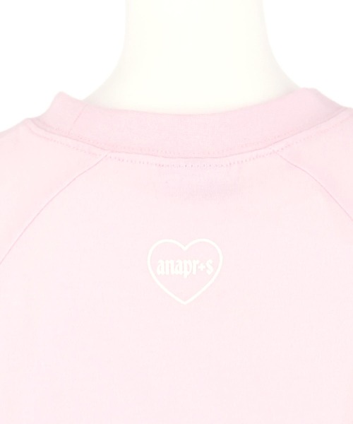 ANAP GiRL(アナップガール)の「ANAPR+S ハート バックル付 ラインストーン ミニ トップス Tシャツ(Tシャツ/カットソー・キッズ・ライトピンク/ブラック/ホワイト・M/S/XS)」の20枚目の写真
