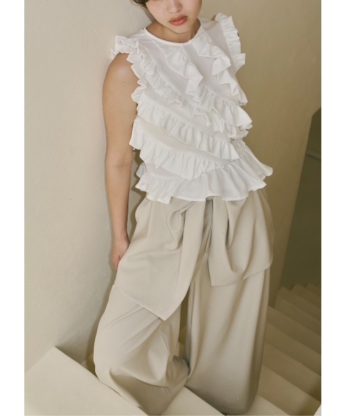 NOTREemor asymmetry tulle tops ノートルエモア NOTREemor asymmetry tulle tops - メルカリ