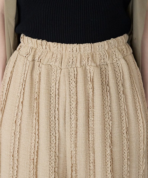 each（イーチ）の「ニットレースワイドパンツ（その他パンツ・レディース・ブラック/ベージュ・FREE）」の9枚目の写真