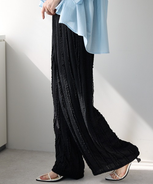 each（イーチ）の「ニットレースワイドパンツ（その他パンツ・レディース・ブラック/ベージュ・FREE）」の11枚目の写真