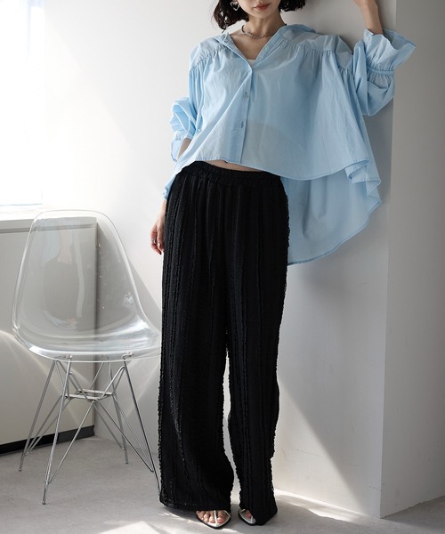 each（イーチ）の「ニットレースワイドパンツ（その他パンツ・レディース・ブラック/ベージュ・FREE）」の13枚目の写真