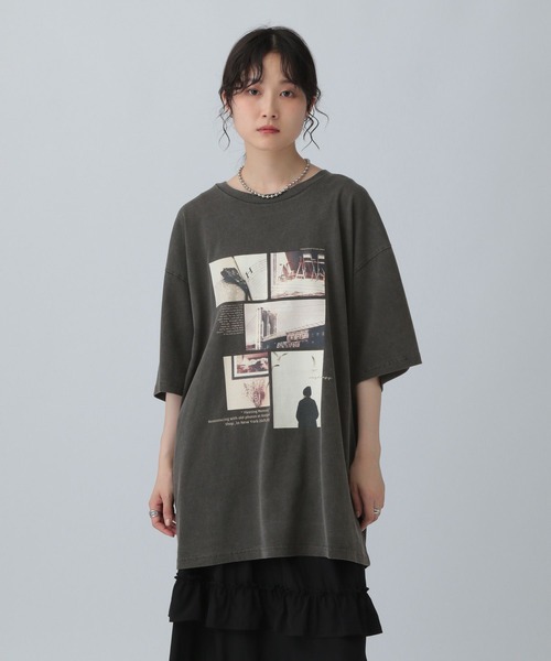 LEPSIM（レプシィム）の「アソートプリントBIGT　571657（Tシャツ/カットソー・レディース・チャコールグレー/オフホワイト/ブラック・FREE）」の16枚目の写真