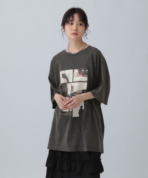 LEPSIM（レプシィム）の「アソートプリントBIGT　571657（Tシャツ/カットソー・レディース・チャコールグレー/オフホワイト/ブラック・FREE）」の17枚目の写真