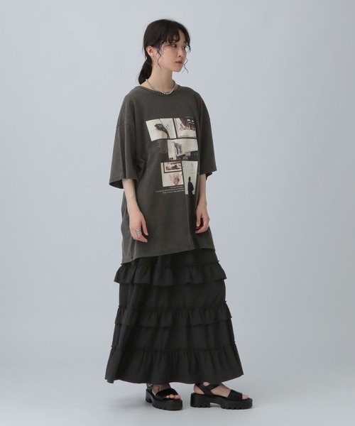 LEPSIM（レプシィム）の「アソートプリントBIGT　571657（Tシャツ/カットソー・レディース・チャコールグレー/オフホワイト/ブラック・FREE）」の19枚目の写真