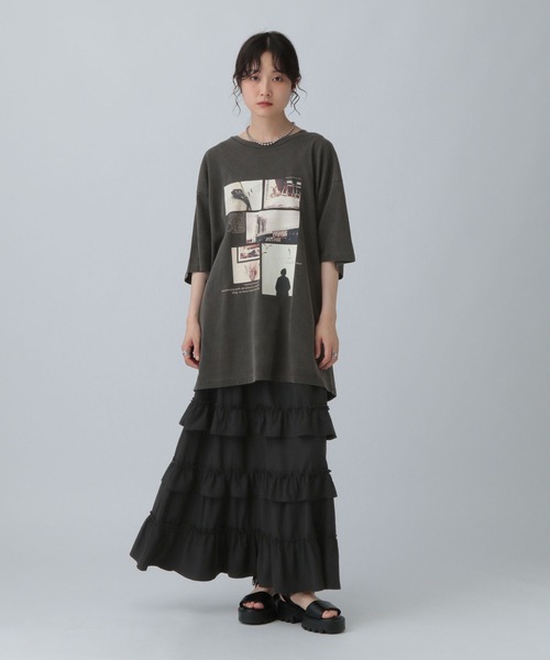 LEPSIM（レプシィム）の「アソートプリントBIGT　571657（Tシャツ/カットソー・レディース・チャコールグレー/オフホワイト/ブラック・FREE）」の21枚目の写真