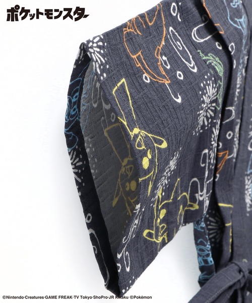 BRANSHES(ブランシェス)の「【Pokemon/ポケモン】総柄甚平(浴衣・キッズ・ネイビー/ライトグレー・100/110/120/130)」の8枚目の写真