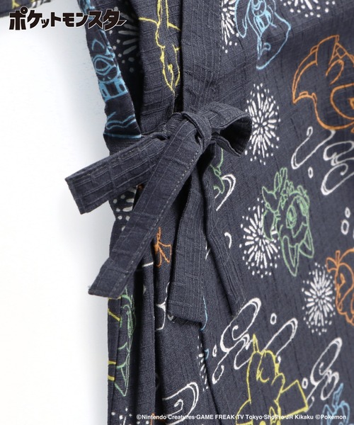 BRANSHES(ブランシェス)の「【Pokemon/ポケモン】総柄甚平(浴衣・キッズ・ネイビー/ライトグレー・100/110/120/130)」の9枚目の写真