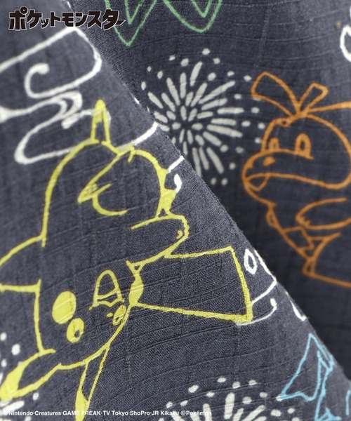 BRANSHES(ブランシェス)の「【Pokemon/ポケモン】総柄甚平(浴衣・キッズ・ネイビー/ライトグレー・100/110/120/130)」の15枚目の写真