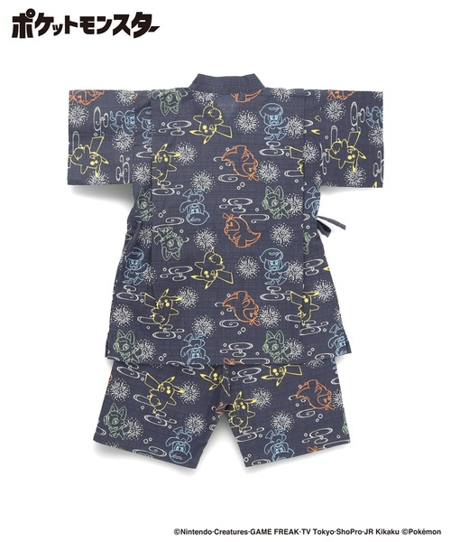 BRANSHES(ブランシェス)の「【Pokemon/ポケモン】総柄甚平(浴衣・キッズ・ネイビー/ライトグレー・100/110/120/130)」の6枚目の写真