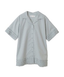 美品 00s 45rpm& オープンカラーシャツ 2 青白ギンガムチェック ギンガムチェック(青黒)黒ボタンのカジュアルシャツをオーダー