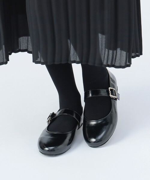 BEAMS HEART(ビームスハート)の「ラウンドトゥ― メリージェーン フラットシューズ(22.5cm~24.5cm)(パンプス・レディース・ピンク/その他/ブラック・LARGE/MEDIUM/SMALL)」の2枚目の写真