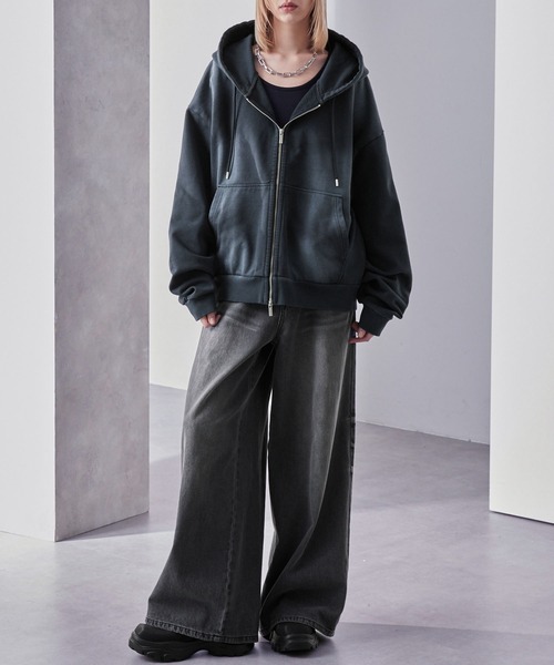 ヘビーウェイトヴィンテージ ショートフルジップパーカー（パーカー