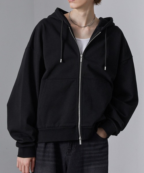 Loose/ルース（ルース）の「ヘビーウェイトヴィンテージ ショートフルジップパーカー（パーカー・メンズ・グレー/レッド/ダークブルー/ダークグレー/ブラック系/ブルー系/杢グレー/ブラック・L/M/S/XS）」の20枚目の写真