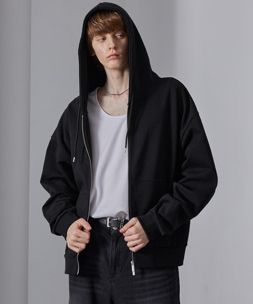 Loose/ルース（ルース）の「ヘビーウェイトヴィンテージ ショートフルジップパーカー（パーカー・メンズ・グレー/レッド/ダークブルー/ダークグレー/ブラック系/ブルー系/杢グレー/ブラック・L/M/S/XS）」の22枚目の写真