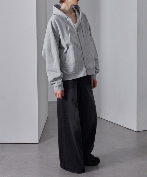 Loose/ルース（ルース）の「ヘビーウェイトヴィンテージ ショートフルジップパーカー（パーカー・メンズ・グレー/レッド/ダークブルー/ダークグレー/ブラック系/ブルー系/杢グレー/ブラック・L/M/S/XS）」の11枚目の写真