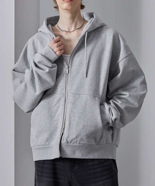 Loose/ルース（ルース）の「ヘビーウェイトヴィンテージ ショートフルジップパーカー（パーカー・メンズ・グレー/レッド/ダークブルー/ダークグレー/ブラック系/ブルー系/杢グレー/ブラック・L/M/S/XS）」の13枚目の写真