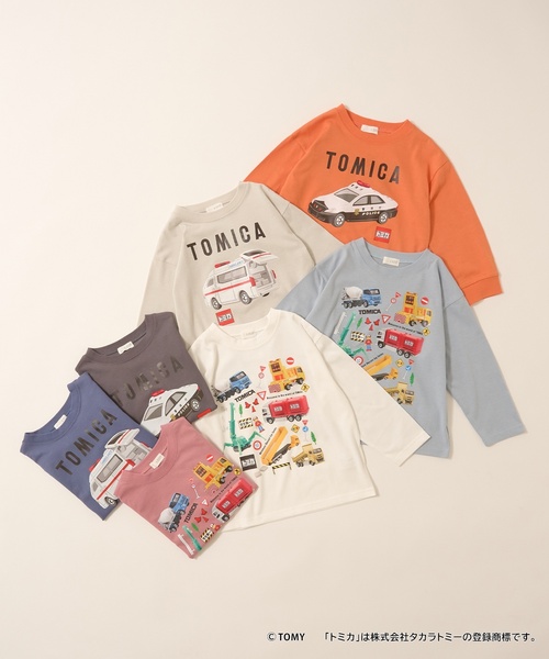 b・ROOM（ビールーム）の「【トミカ】【カイテキ天竺】Collection Tシャツ（Tシャツ/カットソー・キッズ・オフホワイト/ブルーグレー/スモークピンク・130cm/110cm/120cm/100cm）」の16枚目の写真