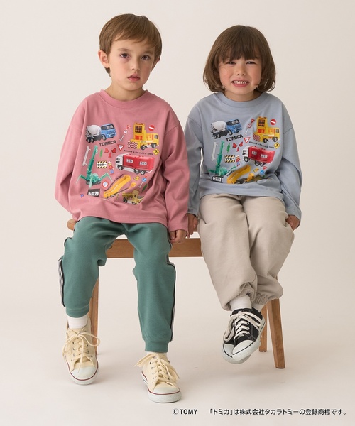 b・ROOM（ビールーム）の「【トミカ】【カイテキ天竺】Collection Tシャツ（Tシャツ/カットソー・キッズ・オフホワイト/ブルーグレー/スモークピンク・130cm/110cm/120cm/100cm）」の6枚目の写真