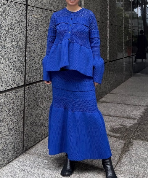 ADORE(アドーア)の「◆パターンニットスカート(スカート・レディース・ブラック/ブルー・38)」の5枚目の写真