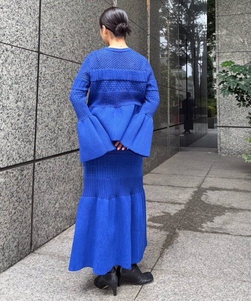 ADORE(アドーア)の「◆パターンニットスカート(スカート・レディース・ブラック/ブルー・38)」の6枚目の写真