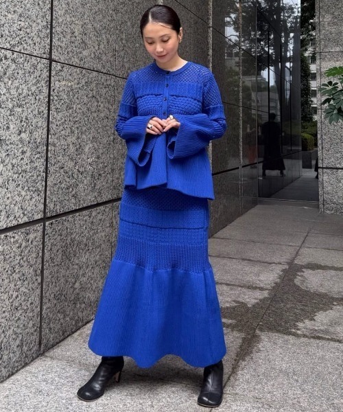 ADORE(アドーア)の「◆パターンニットスカート(スカート・レディース・ブラック/ブルー・38)」の7枚目の写真