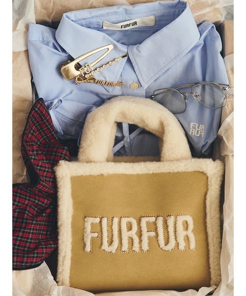 FURFUR(ファーファー)の「リボンスリーブシアーシャツ(シャツ/ブラウス・レディース・ブラック/サックスブルー/ホワイト・F)」の5枚目の写真