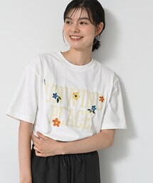 ロゴ刺繍Tシャツ