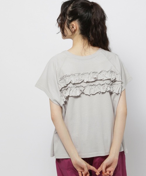 ニコアンド フリダンTシャツ 　ブラック セール】アソートフリルロックTEE（Tシャツ/カットソー）｜niko