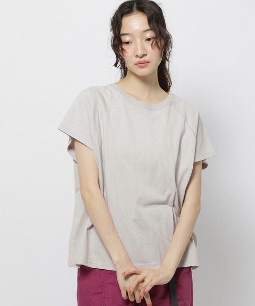 niko and...(ニコアンド)の「フリル加工フレンチTシャツ(Tシャツ/カットソー・レディース・ブラック/ネイビー/ライトグレー・FREE)」の6枚目の写真