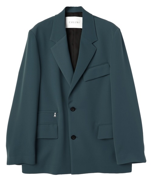 CULLNI（クルニ）の「Double Cloth Twill Zip Pocket Tailored Jacket（テーラードジャケット・メンズ・グレイッシュベージュ/ブラック/ブラウン/ブルーグリーン・1/2/0）」の4枚目の写真