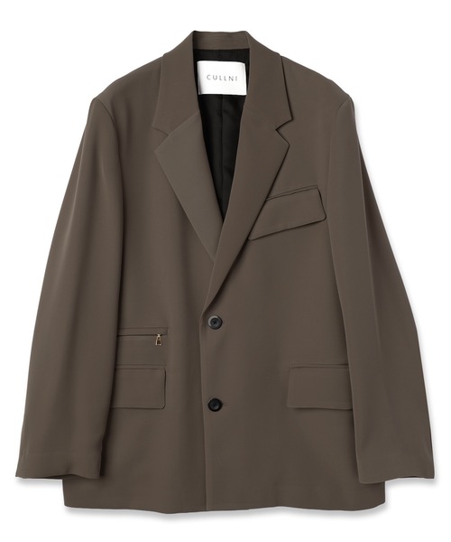 CULLNI（クルニ）の「Double Cloth Twill Zip Pocket Tailored Jacket（テーラードジャケット・メンズ・グレイッシュベージュ/ブラック/ブラウン/ブルーグリーン・1/2/0）」の3枚目の写真