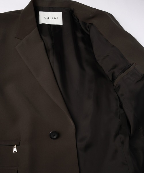 CULLNI（クルニ）の「Double Cloth Twill Zip Pocket Tailored Jacket（テーラードジャケット・メンズ・グレイッシュベージュ/ブラック/ブラウン/ブルーグリーン・1/2/0）」の18枚目の写真