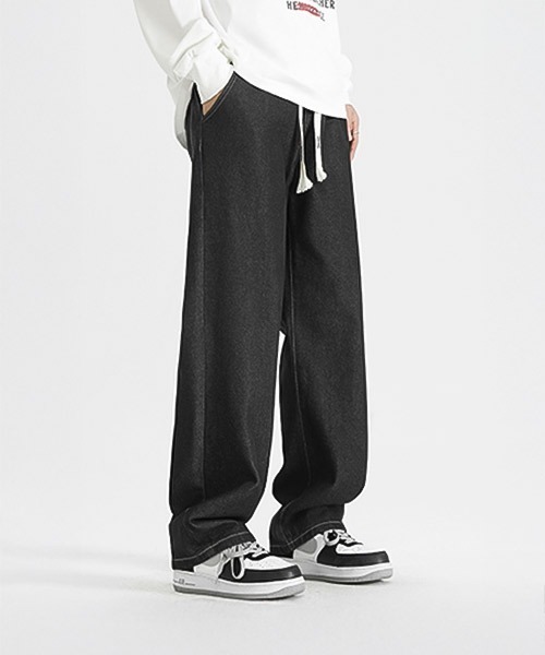 SBG(エスビー)の「SBG リラクシー デニムパンツ ウェストゴム(デニムパンツ・メンズ・ブラック/グレー/ライトブルー/ブルー・LARGE/MEDIUM/SMALL)」の1枚目の写真